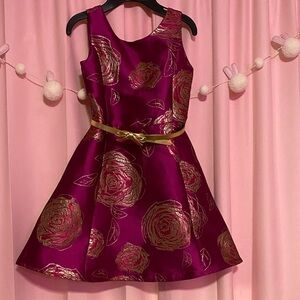 The Children's Place Pink and Gold Floral Dress